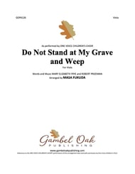 Do Not Stand at My Grave and Weep Instrumental Parts choral sheet music cover Thumbnail
